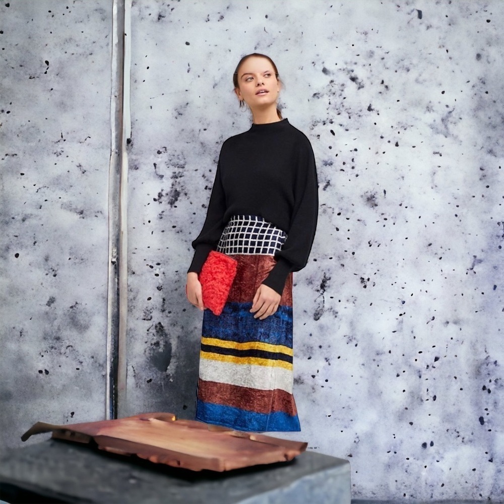 Anthropologie Velvet Skirt